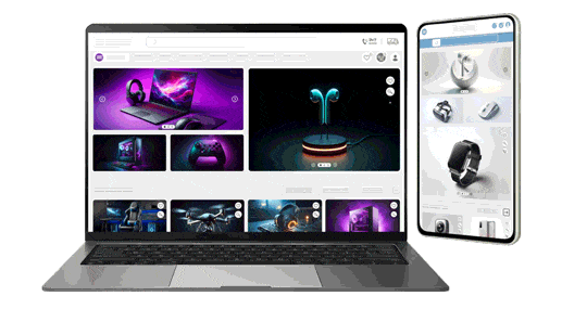 Animation laptop montrant le design web professionnel